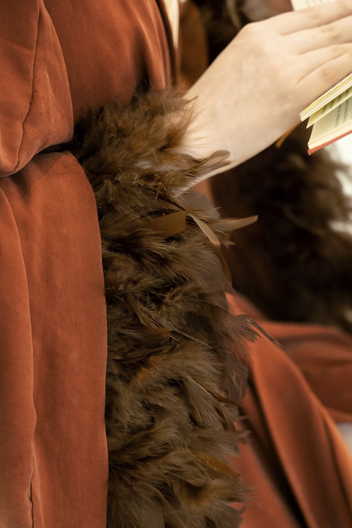 Modal & Cupro Premium Robe-Brown