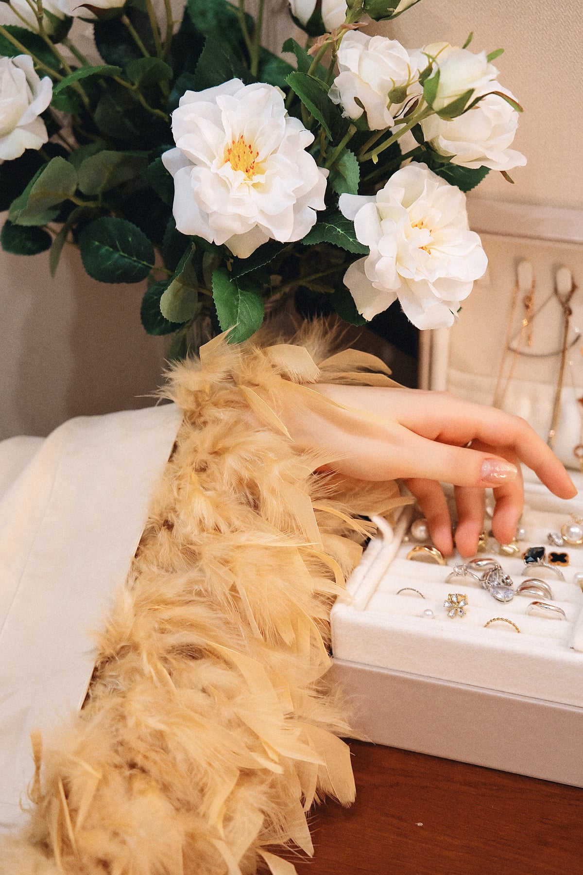 Modal & Cupro Premium Robe- Ivory